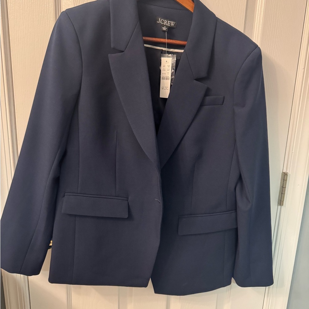 J. Crew Women's Classic Blue Blazer (SZ 12) and trouser pants (SZ 12Tall). NWT